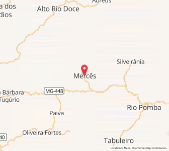 Map of Mercês, Minas Gerais