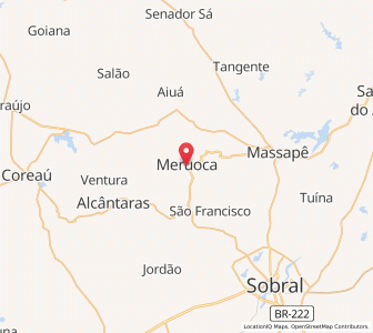 Map of Meruoca, Ceará