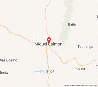 Map of Miguel Calmon, Bahia