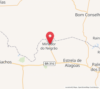Map of Minador do Negrão, Alagoas