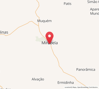 Map of Mirabela, Minas Gerais