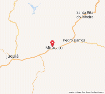 Map of Miracatu, São Paulo