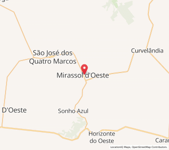 Map of Mirassol d'Oeste, Mato Grosso