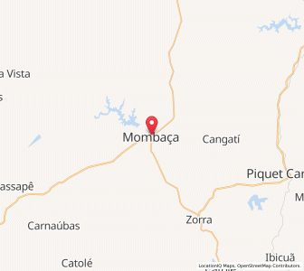 Map of Mombaça, Ceará