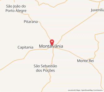 Map of Montalvânia, Minas Gerais