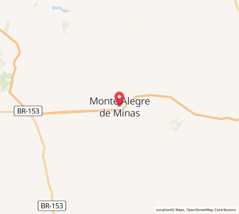 Map of Monte Alegre de Minas, Minas Gerais