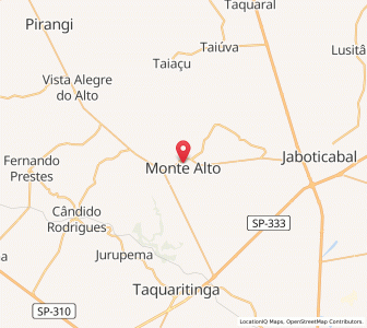 Map of Monte Alto, São Paulo