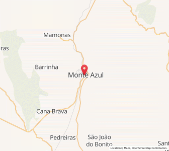 Map of Monte Azul, Minas Gerais