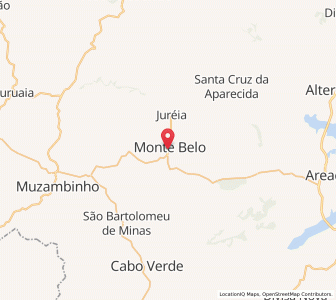 Map of Monte Belo, Minas Gerais