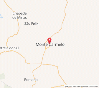 Map of Monte Carmelo, Minas Gerais