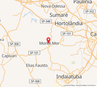 Map of Monte Mor, São Paulo