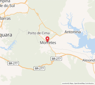 Map of Morretes, Paraná