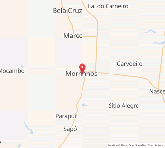 Map of Morrinhos, Ceará