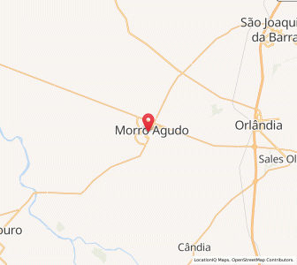 Map of Morro Agudo, São Paulo