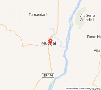 Map of Mucajaí, Roraima