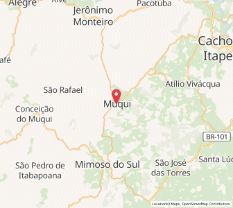 Map of Muqui, Espírito Santo