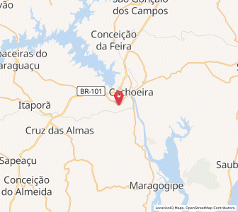 Map of Muritiba, Bahia