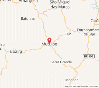 Map of Mutuípe, Bahia