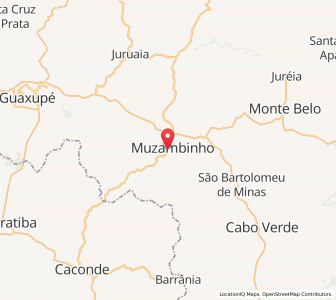 Map of Muzambinho, Minas Gerais