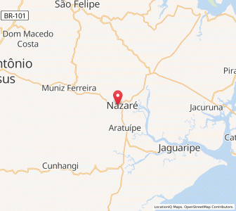 Map of Nazaré, Bahia