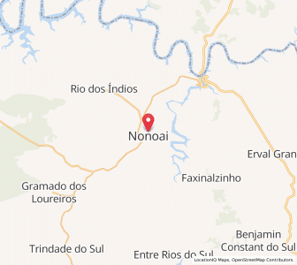 Map of Nonoai, Rio Grande do Sul