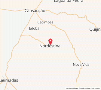 Map of Nordestina, Bahia