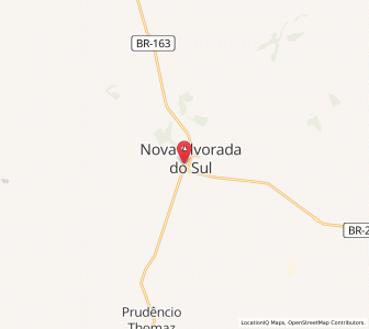 Map of Nova Alvorada do Sul, Mato Grosso do Sul
