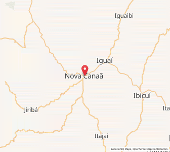 Map of Nova Canaã, Bahia