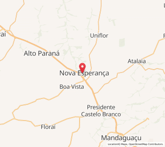 Map of Nova Esperança, Paraná