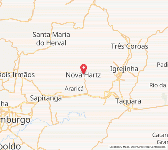 Map of Nova Hartz, Rio Grande do Sul