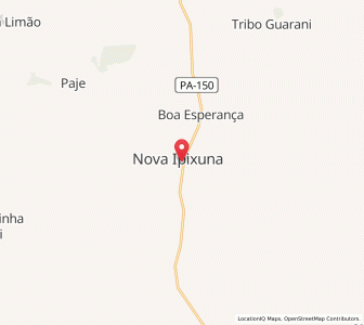 Map of Nova Ipixuna, Pará