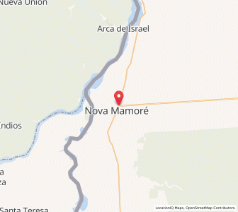 Map of Nova Mamoré, Rondônia