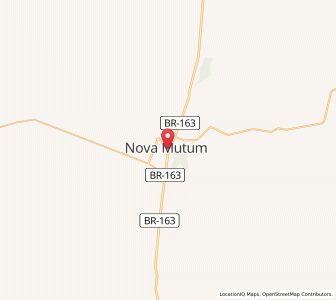 Map of Nova Mutum, Mato Grosso