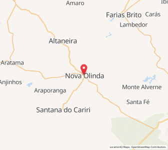 Map of Nova Olinda, Ceará