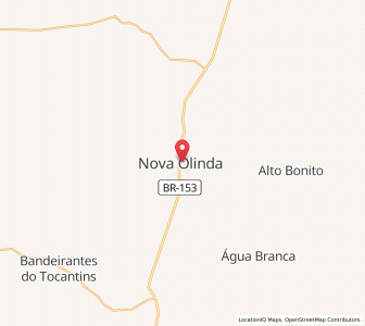Map of Nova Olinda, Tocantins
