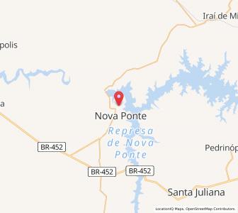 Map of Nova Ponte, Minas Gerais