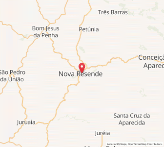 Map of Nova Resende, Minas Gerais