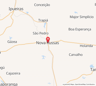 Map of Nova Russas, Ceará