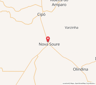 Map of Nova Soure, Bahia