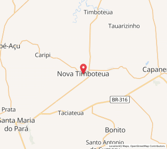 Map of Nova Timboteua, Pará