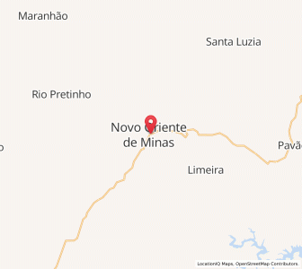 Map of Novo Oriente de Minas, Minas Gerais