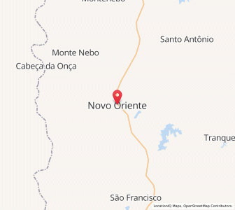 Map of Novo Oriente, Ceará