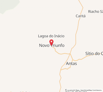 Map of Novo Triunfo, Bahia