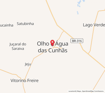 Map of Olho d'Água das Cunhãs, Maranhão