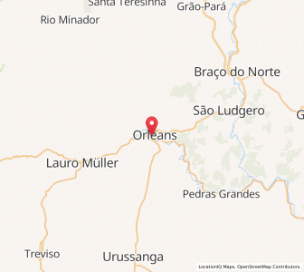 Map of Orleans, Santa Catarina