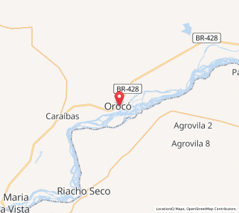Map of Orocó, Pernambuco