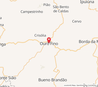 Map of Ouro Fino, Minas Gerais