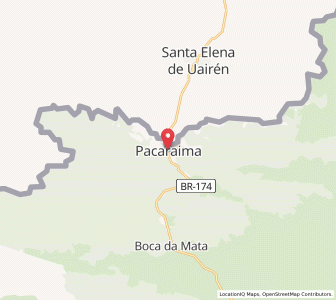 Map of Pacaraima, Roraima