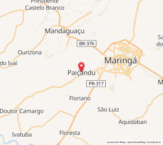 Map of Paiçandu, Paraná