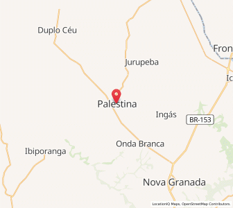 Map of Palestina, São Paulo